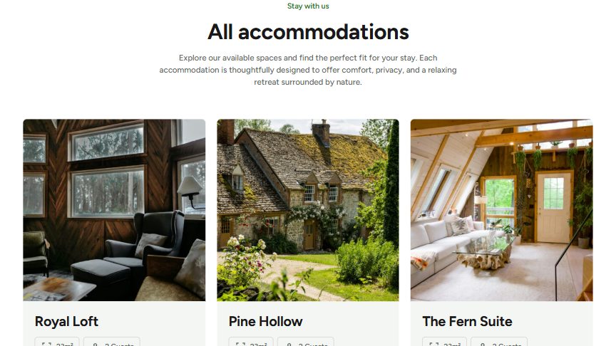 Accommodations module preview