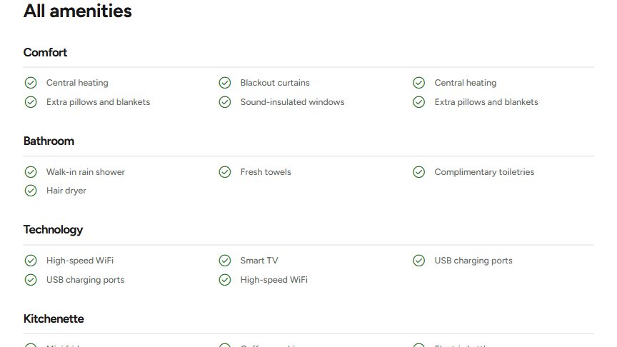 Amenities module preview