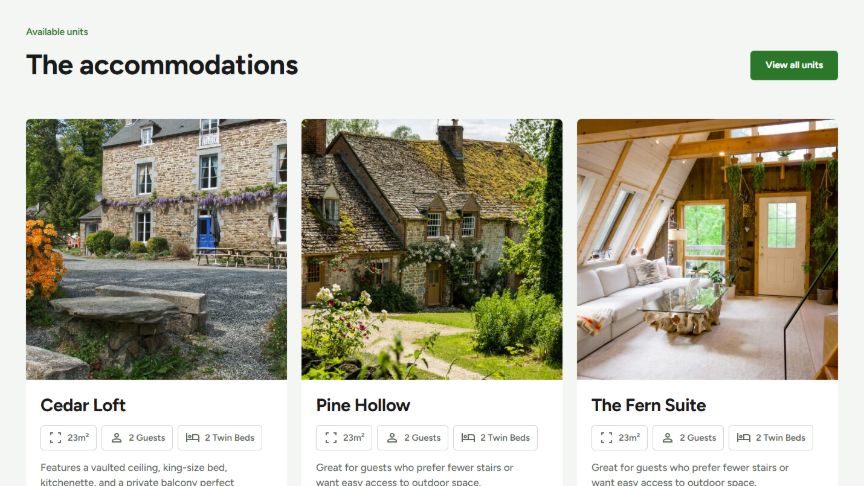 Accommodations module preview