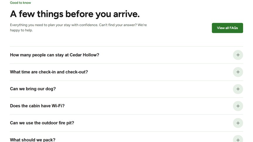 FAQs module preview