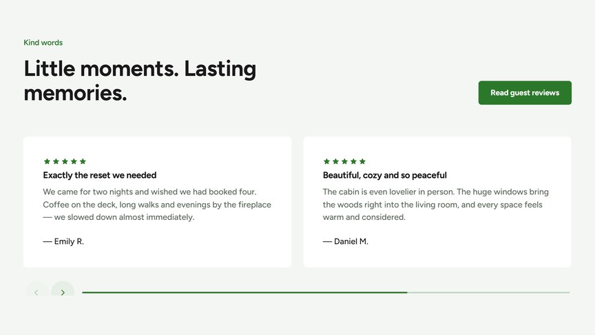 Testimonials module preview